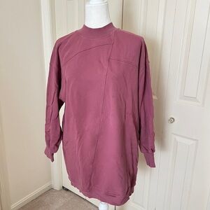 Lululemon broken beats sweater dress size m women sweatshirt plumful mauve